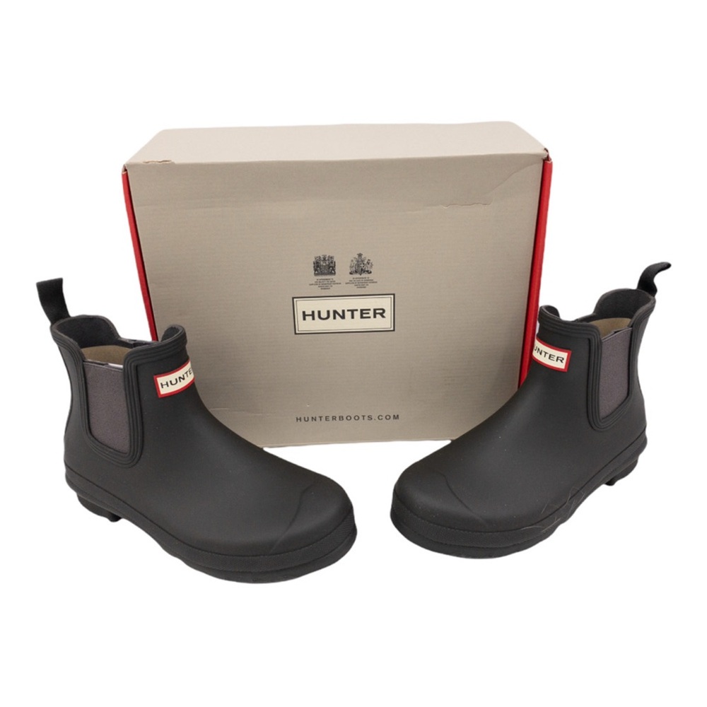 Hunter Black Original Waterproof Chelsea Rain Boots 9